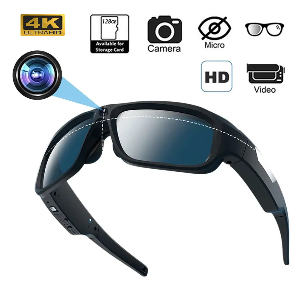 Outdoor Sport Glasses - 4K HD Smart-Brillenkamera Mini-Brillen-Videokamera für Outdoor-Radfahren