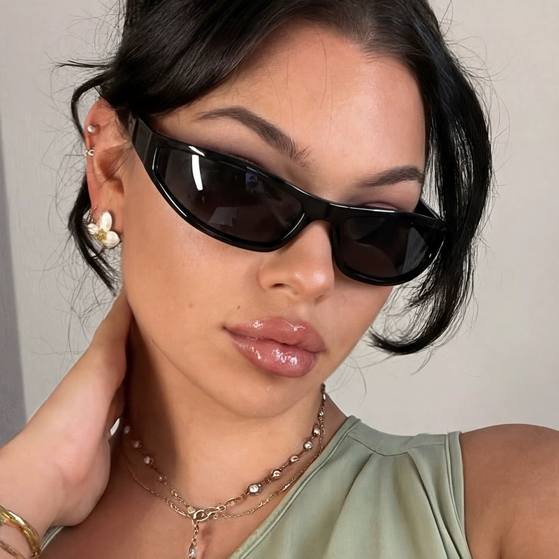 Outdoor Sport Glasses - Y2K Schmale Rechteckige Wrap-Around-Sonnenbrille für Damen
