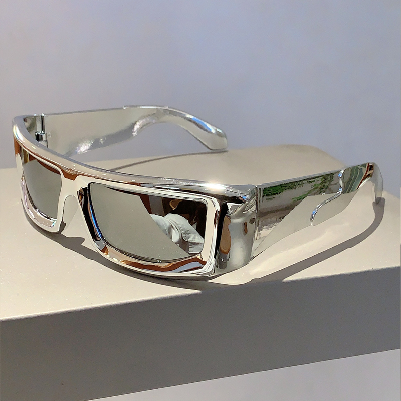 Outdoor Sport Glasses - Y2k Wrap-Around Herren-Sonnenbrille Neue Metallrand-Sonnenbrille für