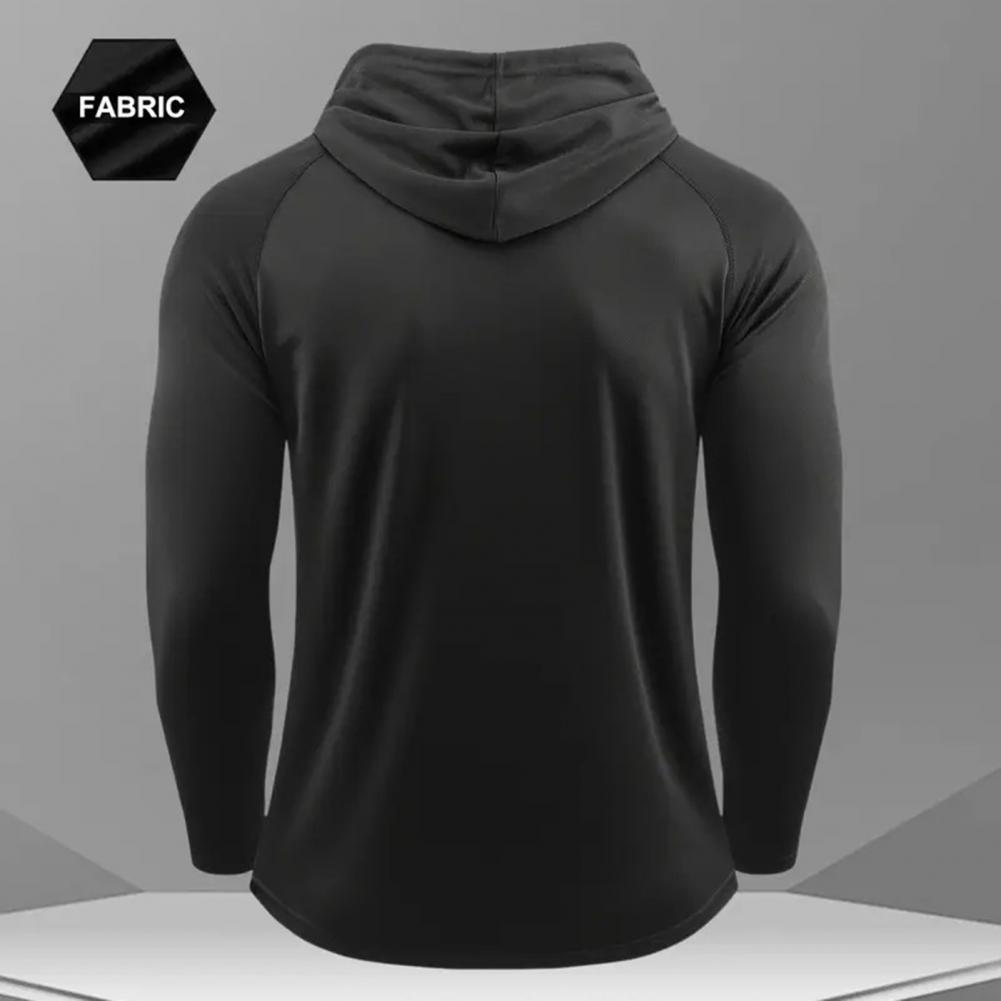 Outdoor Sport Hoodie - Schnell trocknendes Langarm-Hoodie für Herren, schweißableitendes