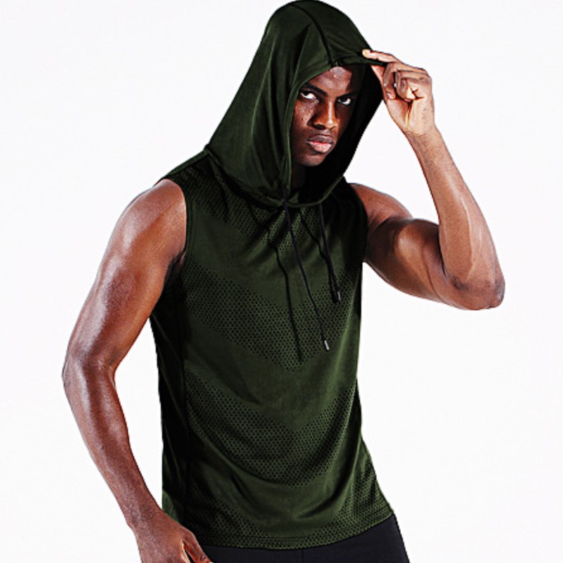 Outdoor Sport Hoodie - Herren Outdoor-Lauf-Fitness-T-Shirt Hoodies Schnelltrocknendes Sportshirt Herren-Oberteil